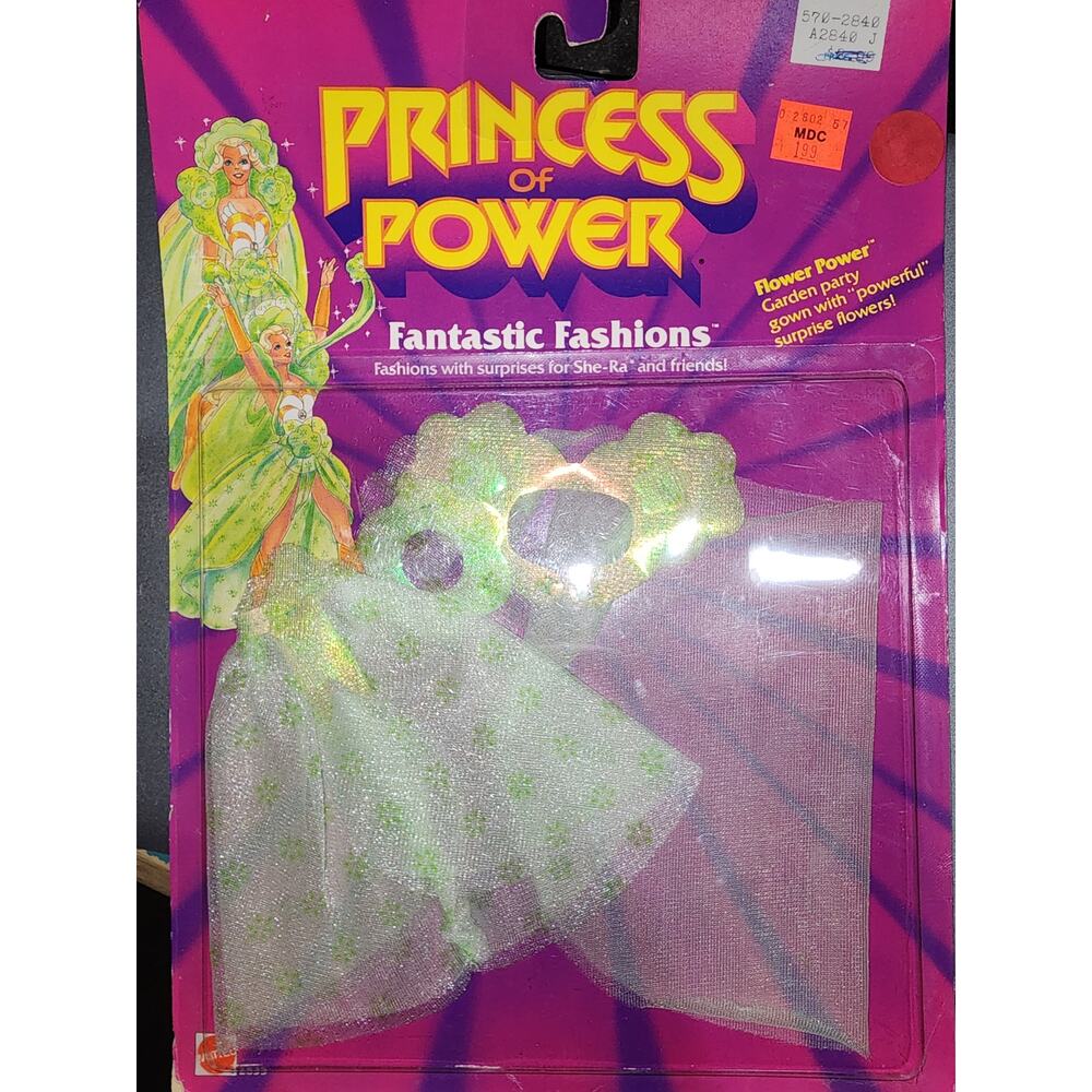 Vintage 1985 She-Ra Princess of Power Fantastic Fashions Flower Power Outfit MOC